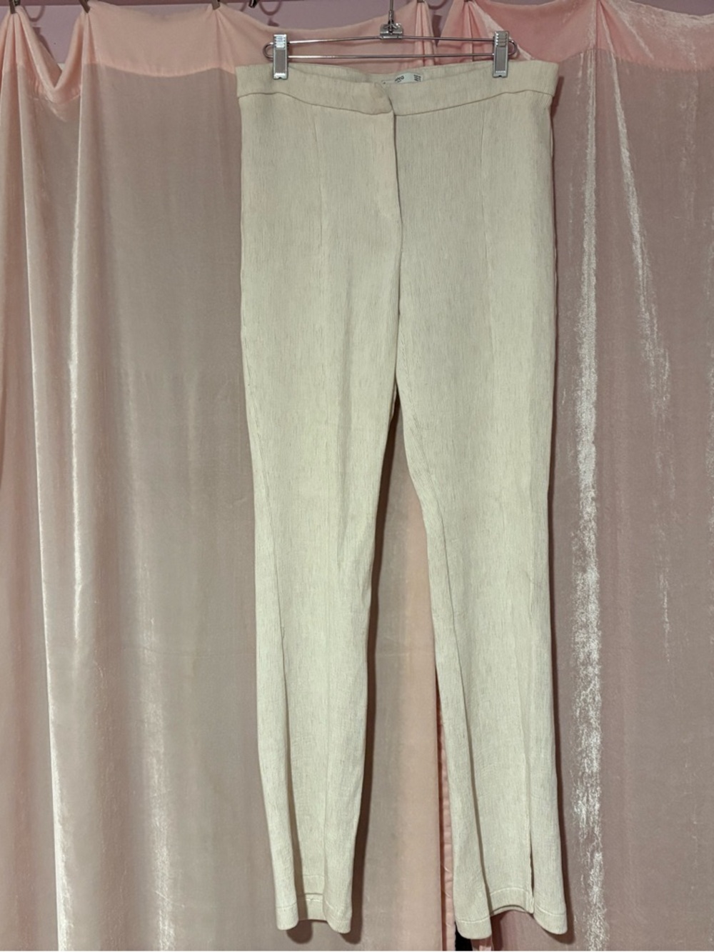 Mango Cream High-Waist Straight Pants - Picture 5 of 8
